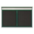 United Visual Products Open Faced Traditional Corkboard, 96x48" UV647A-BLACK-AMETHY